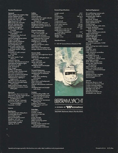 Bertram 42 Brochure