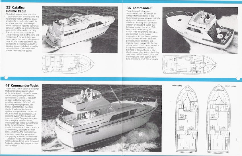 Chris Craft 1979 Cruisers Poster Brochure