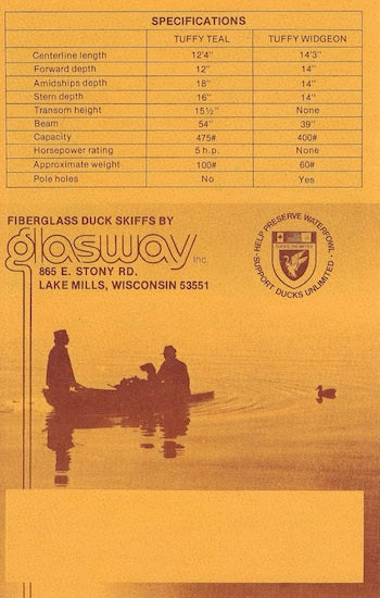 Tuffy Teal & Widgeon Brochure