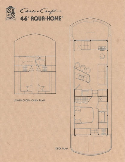 Chris Craft  Aqua Home 46 Renderings & Specification Sheets