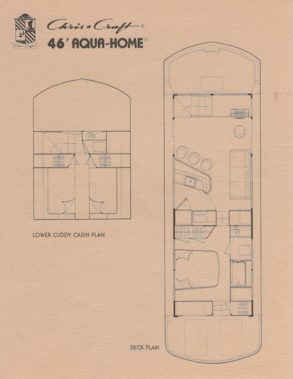 Chris Craft  Aqua Home 46 Renderings & Specification Sheets