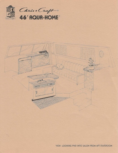 Chris Craft  Aqua Home 46 Renderings & Specification Sheets