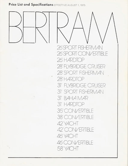 Bertram Yachts – SailInfo I boatbrochure.com