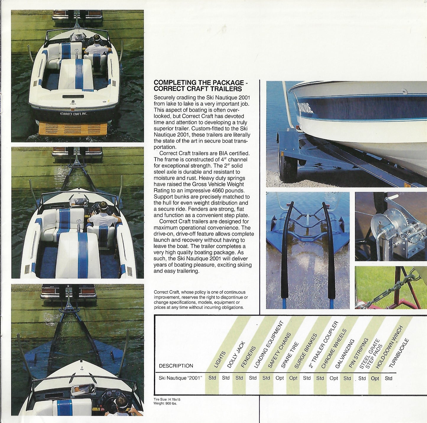 Correct Craft Ski Nautique 2001 Brochure