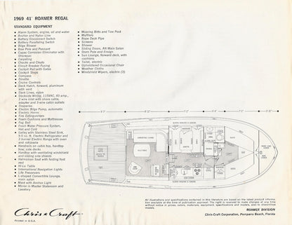 Chris Craft Roamer 41 Regal Specification Brochure