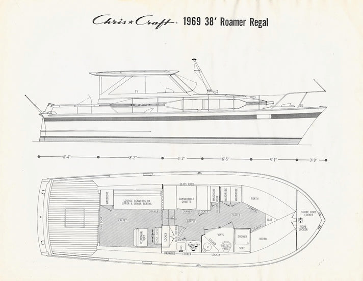 Chris Craft Roamer 38 Regal Specification Brochure