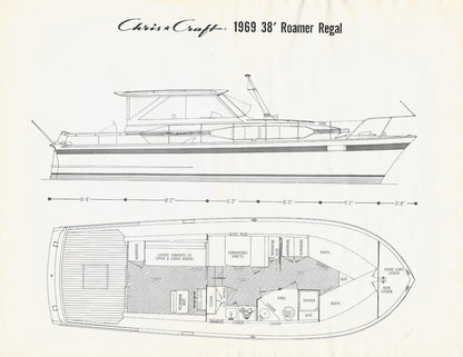 Chris Craft Roamer 38 Regal Specification Brochure