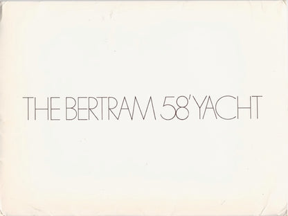 Bertram 58 Yacht Launch Brochure Package