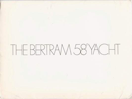 Bertram 58 Yacht Launch Brochure Package