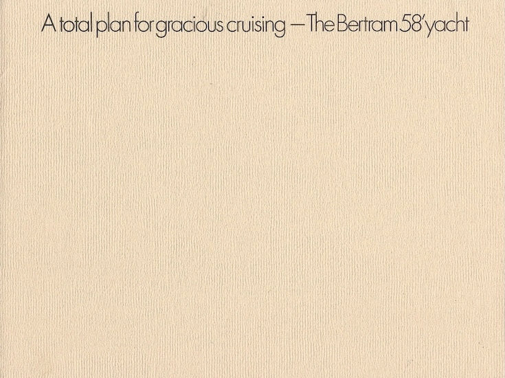 Bertram 58 Yacht Launch Brochure Package