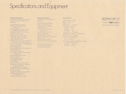 Bertram 58 Yacht Launch Brochure Package