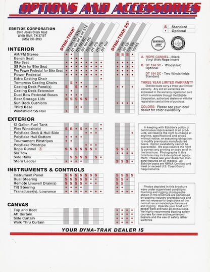Dyna-Trak 1990s Brochure