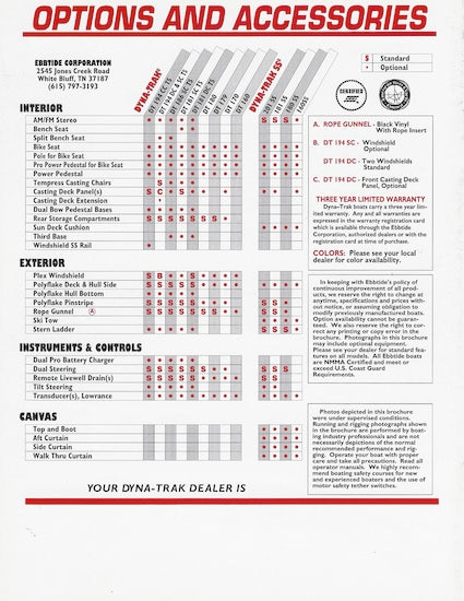 Dyna-Trak 1990s Brochure