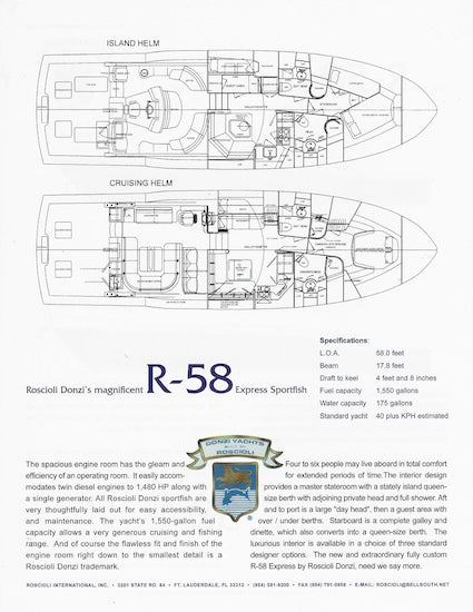 Roscioli R-58 Express Specficiation Brochure