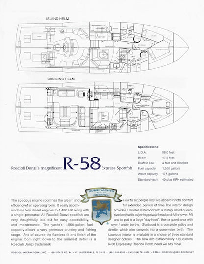 Roscioli R-58 Express Specficiation Brochure