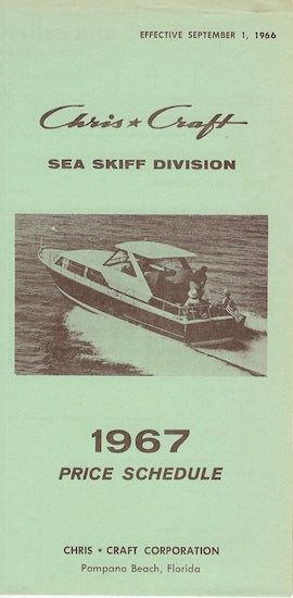 Chris Craft 1967 Sea Skiff Price List