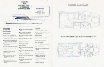 Roscioli Donzi R-54 Specification Brochure