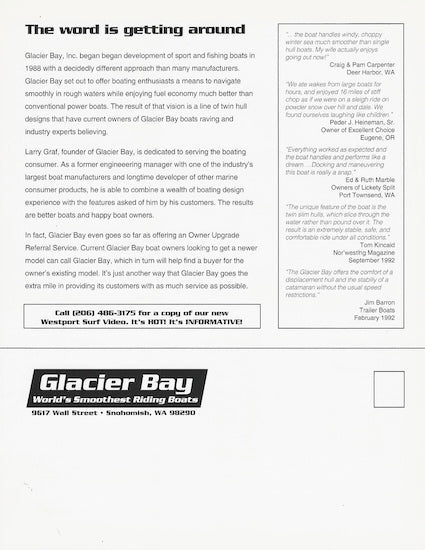 Glacier Bay 1993 Brochure