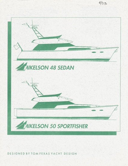 Mikelson 48 Sedan / 50 Sportfisher Specification Brochure
