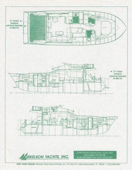 Mikelson 48 Sedan / 50 Sportfisher Specification Brochure