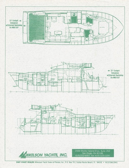 Mikelson 48 Sedan / 50 Sportfisher Specification Brochure