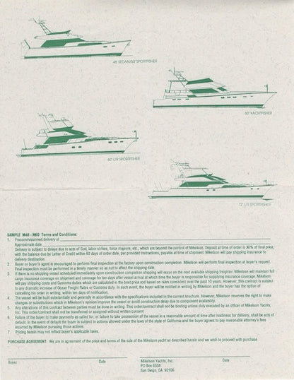 Mikelson 60 Sportfisher Specification Brochure