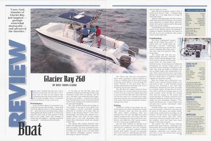 Glacier Bay 260 Canyon Runner Sport Fishing Magazine Reprint Brochure