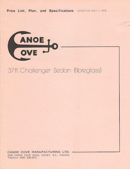Canoe Cove 37 Challenger Specification Brochure