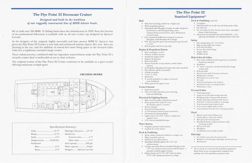 Fly Point 32 Specification Brochure