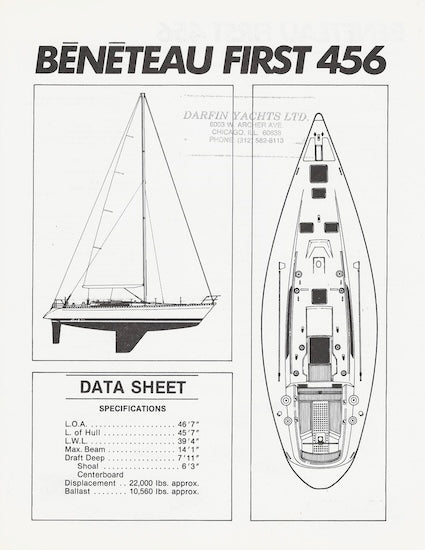 Beneteau First 456 Specification Sheet