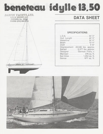 Beneteau Idylle 13.50 Specification Sheet