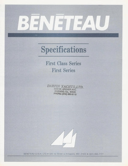 Bénéteau 1980s First Specification Brochure