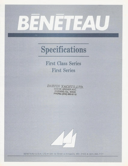 Bénéteau 1980s First Specification Brochure