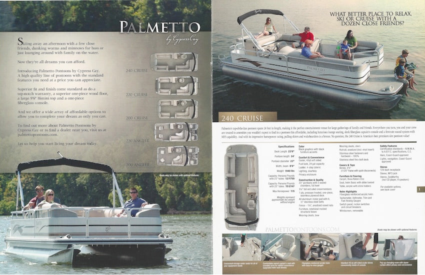 Cypress Cay 2008 Palemtto Pontoon Brochure