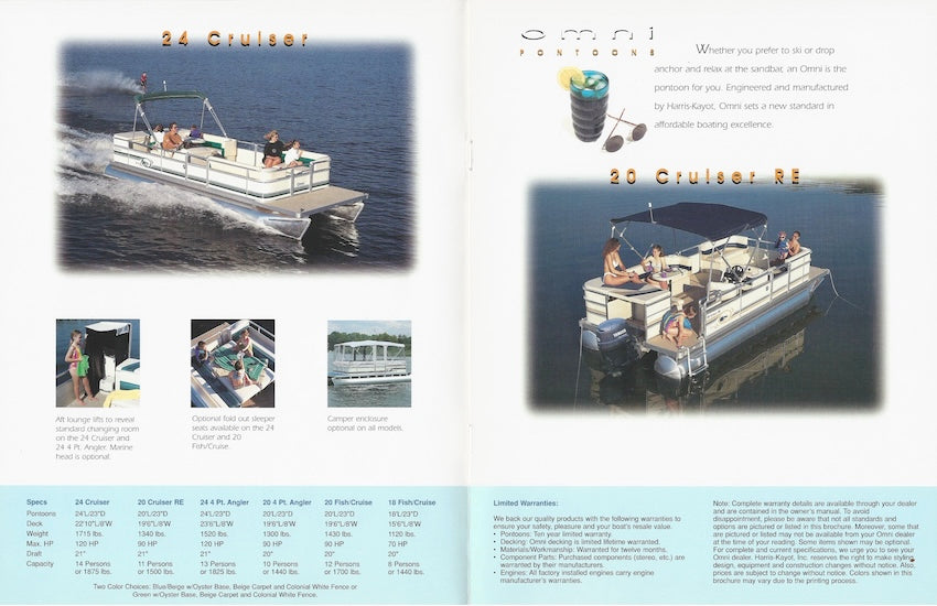 Omni 1998 Pontoon Brochure