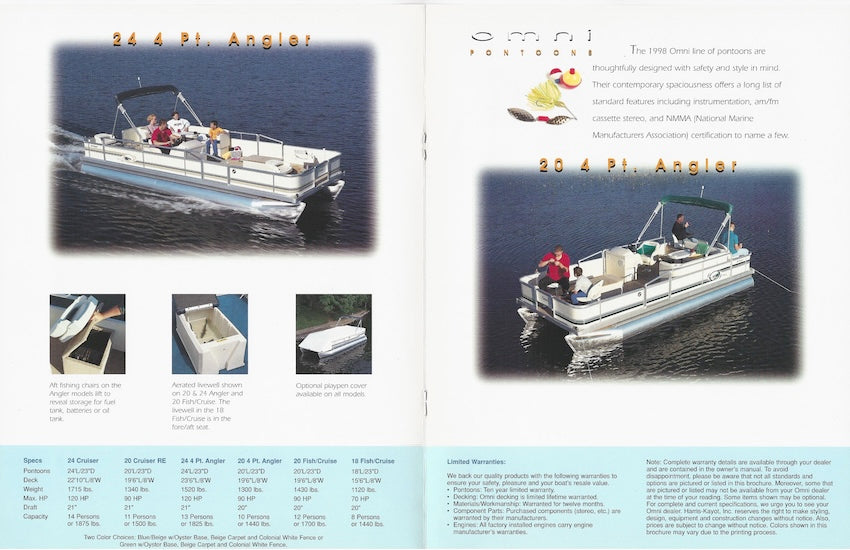 Omni 1998 Pontoon Brochure