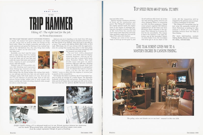 Viking 47 Convertible Boating Magazine Reprint