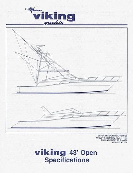 Viking 43 Open / Sport Fish Specification Brochure