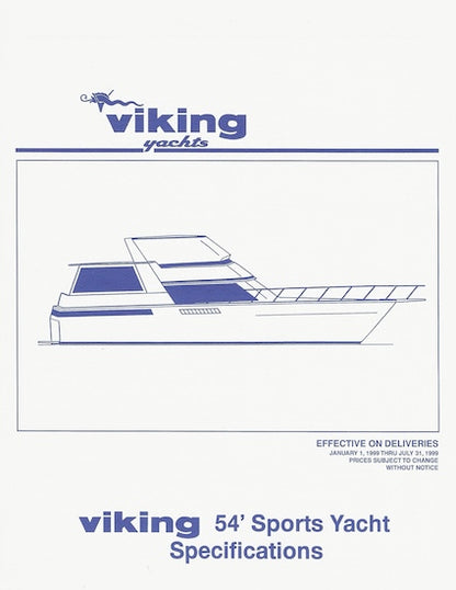 Viking 54 Sports Yacht Specification Brochure