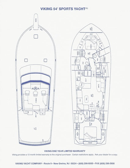Viking 54 Sports Yacht Specification Brochure