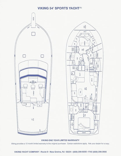 Viking 54 Sports Yacht Specification Brochure
