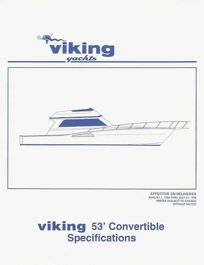 Viking 53 Convertible Specification Brochure