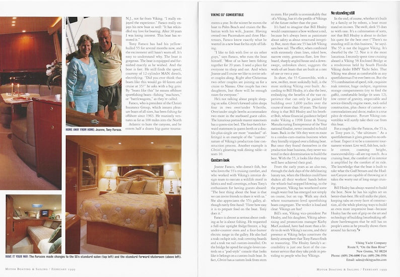 Viking 55 Convertible Motorboating & Sailing Magazine Reprint