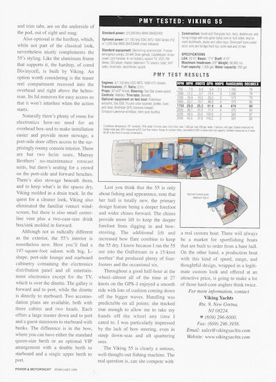 Viking 55 Convertible Power & Motoryacht Magazine Reprint