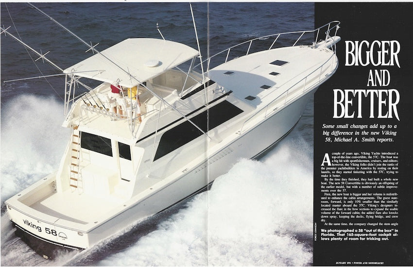 Viking 58 Convertible Power & Motoryacht Magazine Reprint Brochure