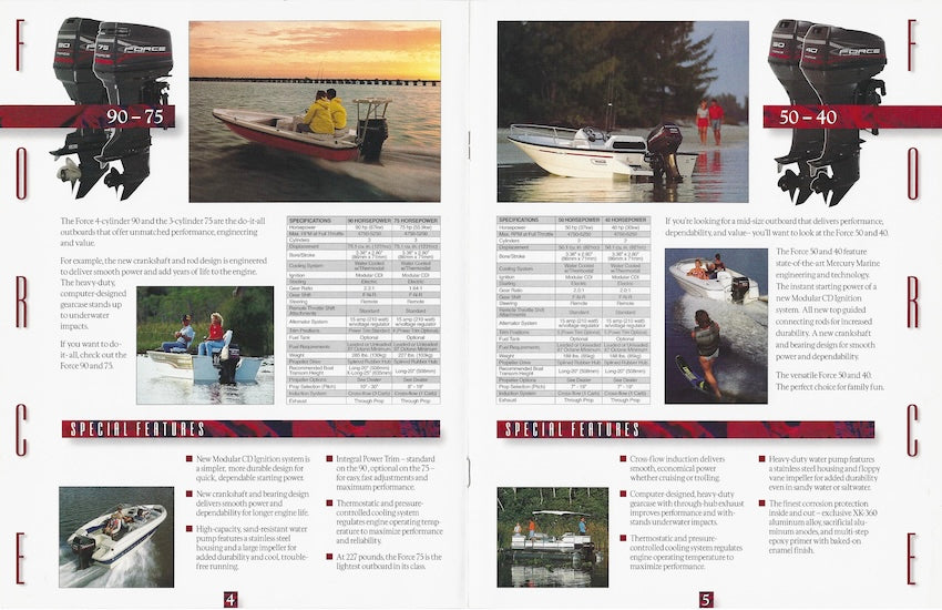 US Marine 1996 Force Outboard Brochure