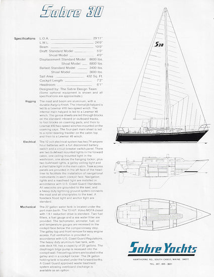 Sabre 30 Brochure