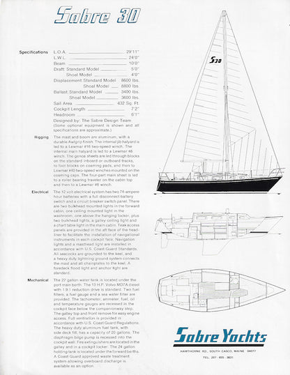 Sabre 30 Brochure