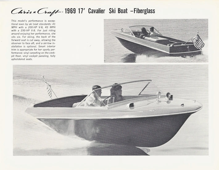 Chris Craft 1969 Cavalier Folder Brochure