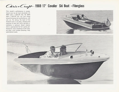Chris Craft 1969 Cavalier Folder Brochure